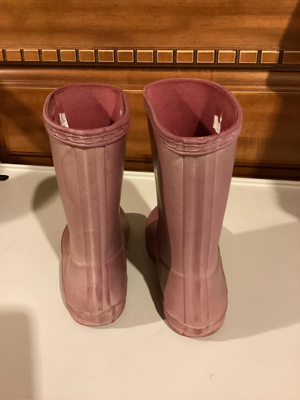 Hunter Classic Kids 12 Rain Boots Dark Pink Burgundy